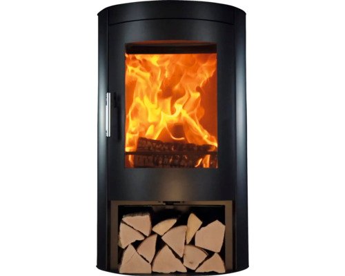 PANADERO Oval Houtkachel – Matzwart Staal, 8,7 kW - Afbeelding 3