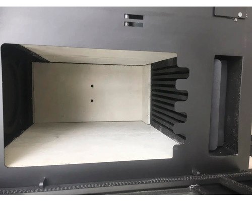 DOMOFIRE Steyr Fornuis-Houtkachel – Zandgele Keramiek, 7,5 kW - Afbeelding 4