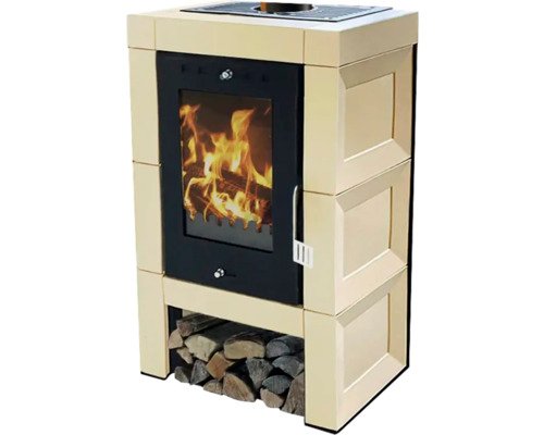 DOMOFIRE Modena II Tegelkachel – Beige Keramiek, 7 kW