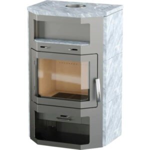 ROTHEIGNER Tessin Kachel met Natuursteen – Gietijzer, Grijs, 8,5 kW
