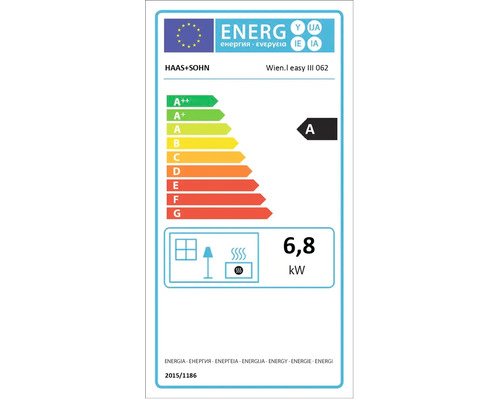 Haas & Sohn Wien-III Houtkachel – Zwart Staal, 6,8 kW met Houtvak - Afbeelding 3