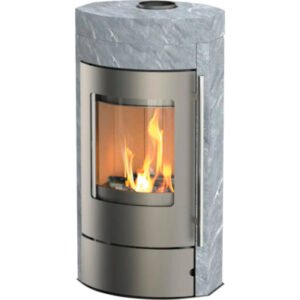 Thermia Ignis Mass R-0 A25 Houtkachel – Staal/Natuursteen, 8 kW