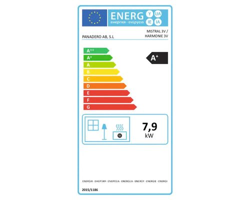 PANADERO Harmonie Houtkachel – Zwart Staal, 7,9 kW - Afbeelding 3