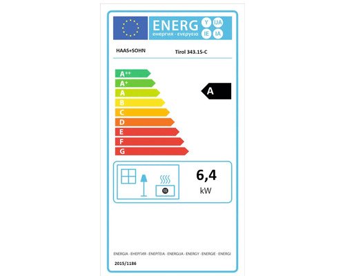 Haas & Sohn Tirol 343.15 Houtkachel – Crème Keramiek, 6,4 kW met Houtvak - Afbeelding 3