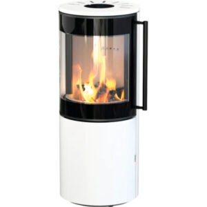 Thermia Xena 310 Mini Houtkachel – Wit Staal, 7 kW