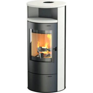Thermia Cumulus Omega XL V3L Houtkachel – Witte Kalksteen, 7 kW