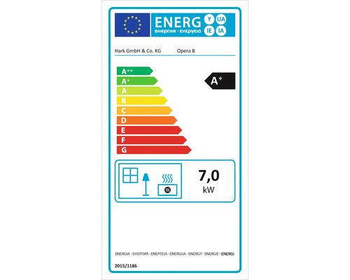 HARK Opera-B Haardkachel – Meteoorzwarte Keramiek, 7 kW - Afbeelding 3