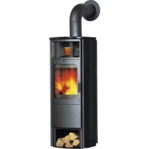 HARK Opera-B Grande Houtkachel – Zwarte Metro Keramiek, 7 kW