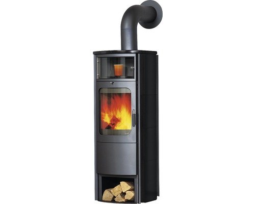 HARK Opera-B Grande Houtkachel – Zwarte Metro Keramiek, 7 kW