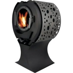 France Turbo Sofia 6/8 Houtkachel – Zwart Staal, 8 kW