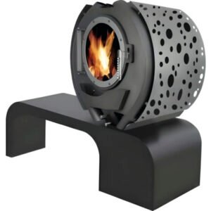 France Turbo Sofia 6/8 Houtkachel – Zwart Staal, 8 kW