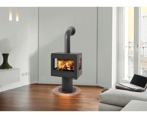 France Turbo Lorena 8 Houtkachel – Zwart Staal, 8 kW - Afbeelding 2