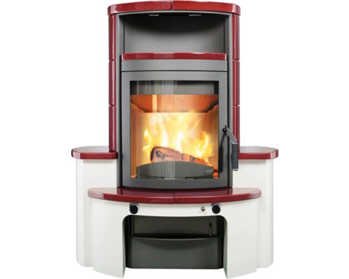 HARK Avenso GT ECOplus Houtkachel – Bordeauxrode Keramiek, 6 kW