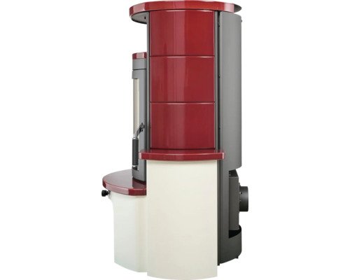 HARK Avenso GT ECOplus Houtkachel – Bordeauxrode Keramiek, 6 kW - Afbeelding 6