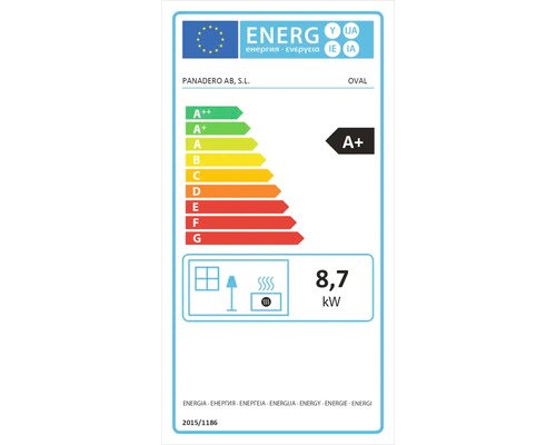 PANADERO Oval Houtkachel – Matzwart Staal, 8,7 kW - Afbeelding 11