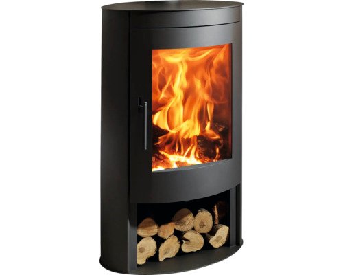 PANADERO Oval Houtkachel – Matzwart Staal, 8,7 kW