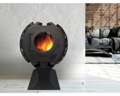 France Turbo Sofia 6/8 Houtkachel – Zwart Staal, 8 kW - Afbeelding 3