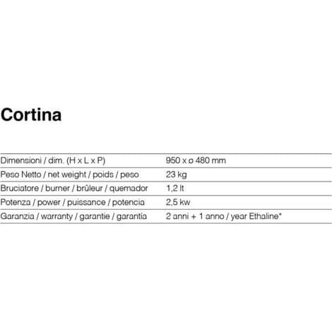 Bio cheminée au sol Cortina 2,5 kW, verre de protection réservoir 1,2 L – Image 4