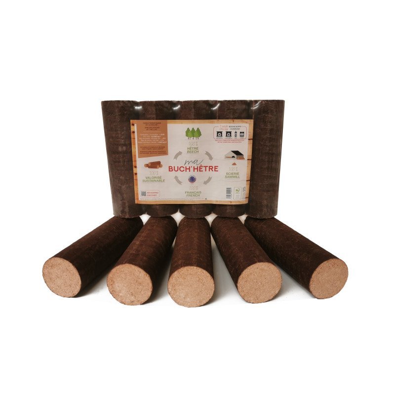 Bûches compressées 100% hêtre - Palette de 1040kg - Afbeelding 4