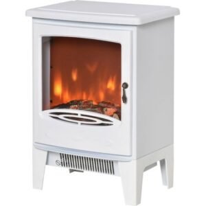 Cheminée décorative à effet de flamme LED 900/1800 W, Foyer électrique chauffant