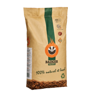 Granulé de bois palette - Demi palette de Granulés de bois Badger 33 sacs - 525kg