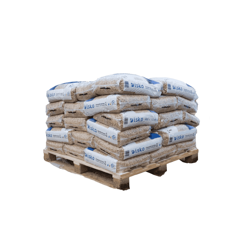 Demi palette granules de bois ISKO 35 sacs