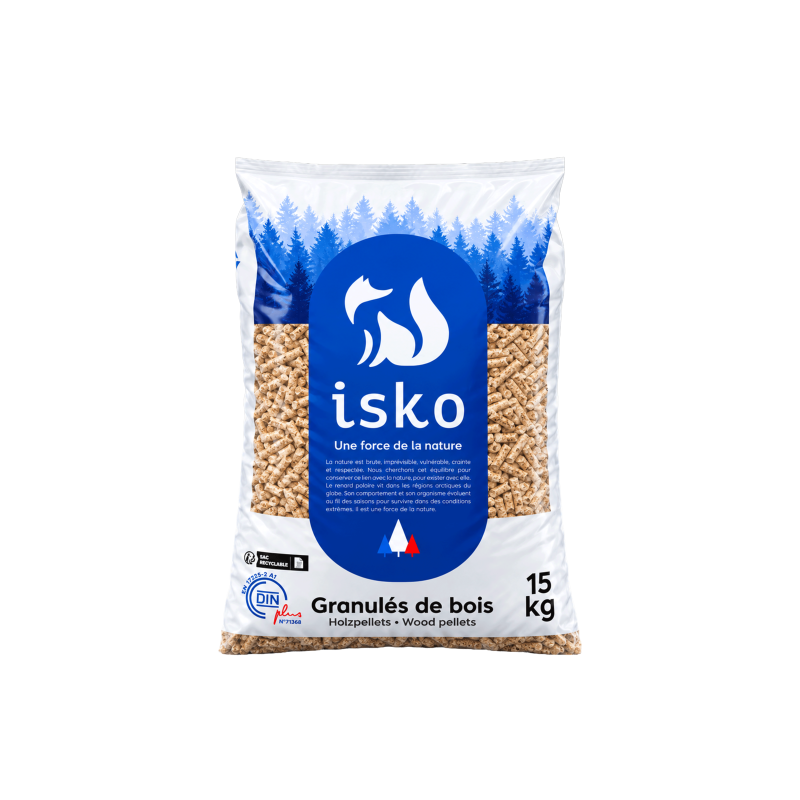 Granules de bois ISKO - Palette de 70 sacs 1050kg